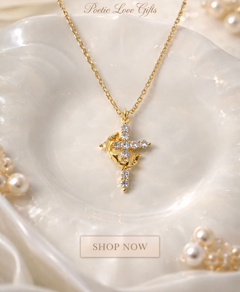 Crown and Cross Necklace