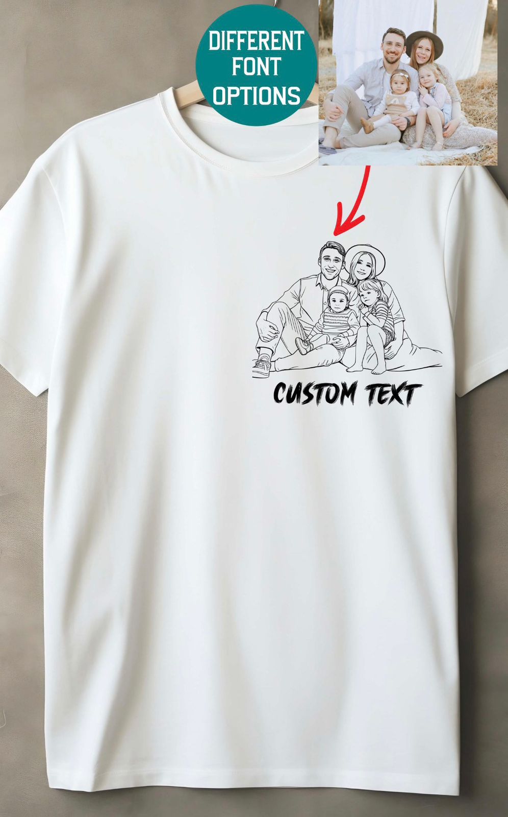 Custom Line Art T-shirt