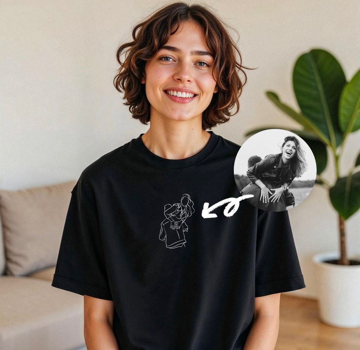 Custom Line Art T-shirt